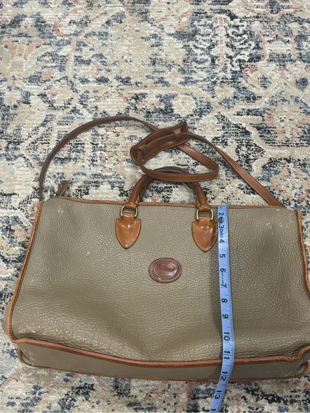 Rare Vintage Dooney & Bourke Pebbled Leather Laptop Briefcase Messenger USA Made